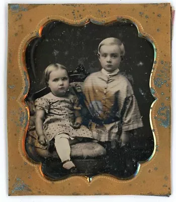 Daguerreotype Of Albert Greene And Abby Frances Carpenter Siblings • $59.99