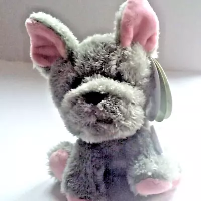 Keel Pippins French Bulldog Soft Toy 14cm Grey Pink Plush Stuffed Animal • £10.99