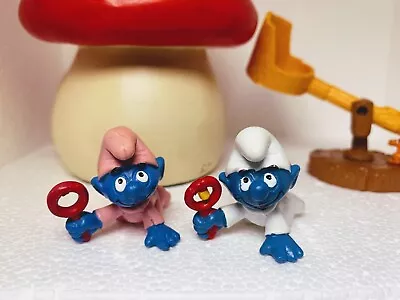 Baby Smurfs Collection- 2 Vintage Pre-owned Schleich Smurf Figures Schtroumpf • $15.99