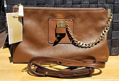 NWT Michael Kors Leather James Large Zip Clutch Brown Leather • $84.95