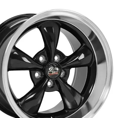 17x10.5/17x9 Rims SET Fit 94-04 Mustang Bullitt Style Wheels Black Machined • $701