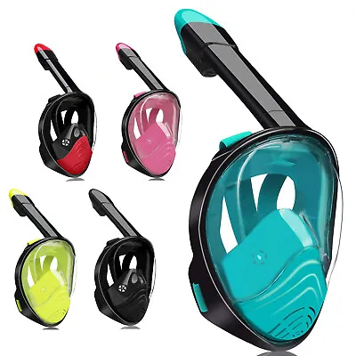 Full Face Snorkel Mask Swimming Breath Dry Diving Goggle Scuba Glass Anti-Fog AU • $22.49