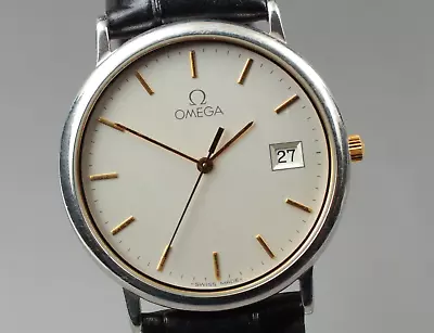 【N MINT】 Vintage Omega DeVille Cal 1430 Gold Silver Quartz Mens Watch From... • $785.65