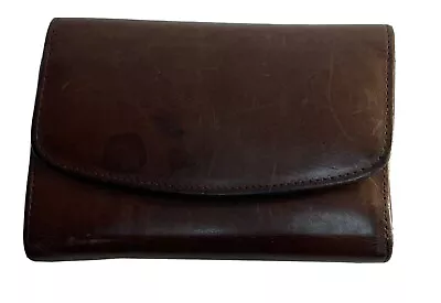 Vintage Coach Brown Leather Folding Wallet Distressed  • $35.99