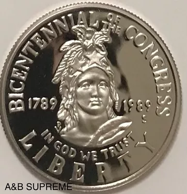 1989 S Congress Bicentennial Commemorative Half Dollar Clad Gem Proof • $12.89