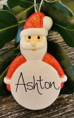 Personalised Father Christmas Tree Decoration 2023 Baby 1st Xmas Santa Handmade • £9.95