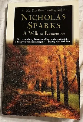 A Walk To Remember By Nicholas Sparks (Paperback) • $3.25