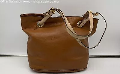 Michael Kors Women's Copper Brown Leather Tote Bag W/ Adjustable Beige Strap • $19.99