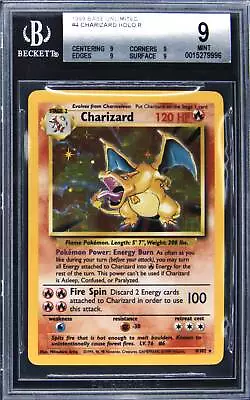 $1000 • Buy 1999 Base Set Pokemon TCG Charizard Holo Rare 9 PSA