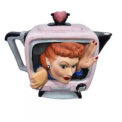 Vintage 1996 I Love Lucy 3D TV Ceramic Teapot Vandor Collectors Lucille Ball • $74.95