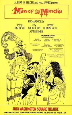 TRITON Offers 1970's Broadway Poster Reprint MAN OF LA MANCHA Hirschfeld Art • $35