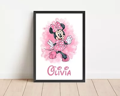 Disney Minnie Mouse Bedroom Wall Art Poster Print Picture Gift A4 Print Only • £7.50