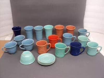 Vintage 1930s PACIFIC POTTERY LOT Of Glasses Cups Tumblers Tom Custard • $139.99