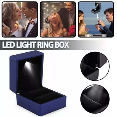 Necklace With Light Jewellery Case Gifts Box LED Ring Earrings Box Jewelry Box • £5.13