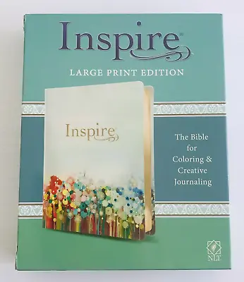 Inspire Bible Large Print NLT Leatherlike Multicolor : The Bible For Coloring • $80
