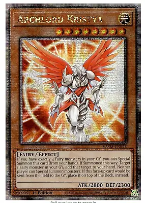 Yu-Gi-Oh! - Archlord Kristya -VASM-EN048 - Qtr. Century Secret Rare -1st Ed-NM/M • $294.88