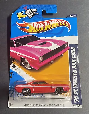 2011 Hot Wheels 90/247 ‘70 PLYMOUTH AAR CUDA MUSCLE MANIA - MOPAR ‘12 • $6.50