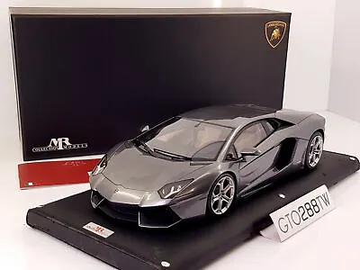 MR 1:18 Scale Lamborghini Aventador LP700-4(Grigio Estoque - Grey Met) LAMBO06C • $399