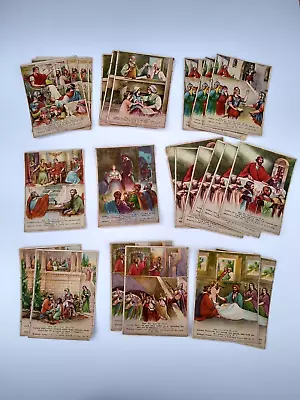 Vintage Bible Picture Card Lot Of 24 Sunday School Lesson Bible Study USA 1925 • $22.79