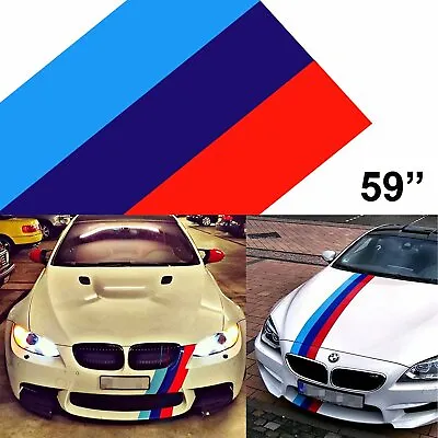 59  M-Colored Stripe Custom Exterior Decor Sticker For BMW Body Hood Bumper Roof • $11.99