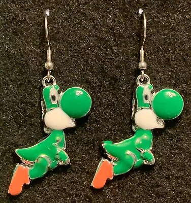 YOSHI Earrings Surgical Hook New Super Mario Cart Dinosaur Yoshy • $5.99