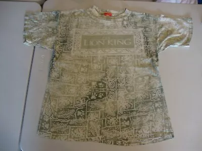 Vintage 90's The Lion King AOP All Over Print Walt Disney Movie Promo T Shirt M • $53.99