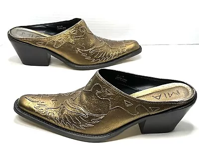 MIA Vintage Leather Western Style Slip On Boot Mules Women’s Shoes Size 8.5 US • $48