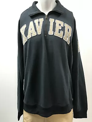 Xavier University Men's 1/4 Zip Pullover Sweatshirt Size 2XL '47 Striker Blue • $49.99