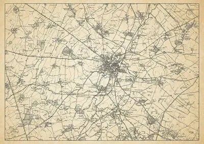 Old Map Environs Of Cambridge Cambridgeshire - 1898 • £15.99