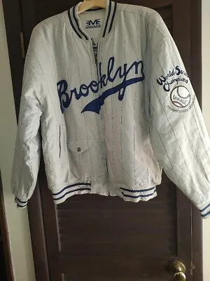 Mirage BROOKLYN DODGERS Mens L 1955 Reversible World Series Baseball Jacket NWOT • $149.99