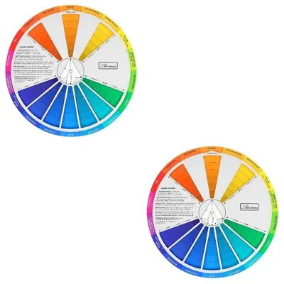  2 Pack Gradient Color Wheel Paint Mixing Learning Guide Card • £10.69