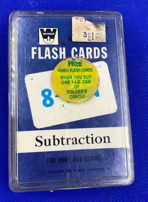 Vintage 1962 Whitman Subtraction Flash Cards #4571 In Plastic Case • $6.99