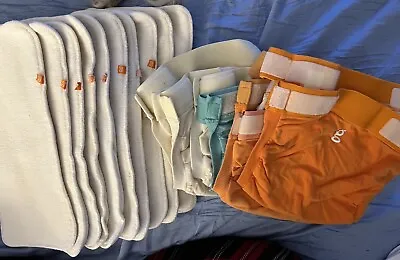 GPants For Babies Size Large 26-36 Lbs Lot Of 8 Plus 10 Cloth Liners 1 Pouch • $49.99