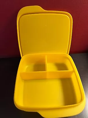 TUPPERWARE Lunch It Container 3 Divided Sections Air Tight Seal NEW Yellow • $7