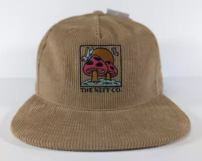 Neff Corduroy Snapback Hat Cap Tan Brown Adjustable Magic Mushrooms The Neff Co • $17.99