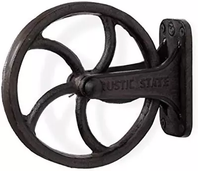 Halat Cast Iron Vintage Industrial Wheel Farmhouse Wall Mount Pulley 6.75 Inch  • $45.67