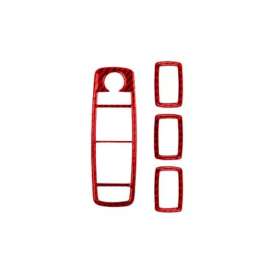 Red Carbon Fiber Window Control Button Cover Trim For Mercedes-Benz M-Class W164 • $18.87