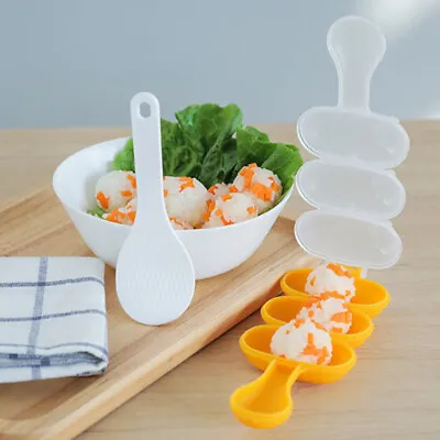Kitchen DIY Sushi Mini Rice Tools Ball Maker Mould Meat Vegetable Making Ki TOP2 • £5.43