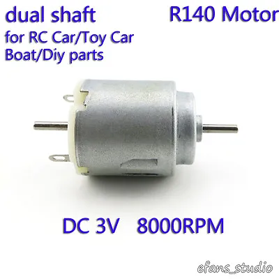 DC 3V 8000RPM Dual Shaft Mini Motor R140 DC Motor For RC Toy Car Boat Model DIY • $1.99