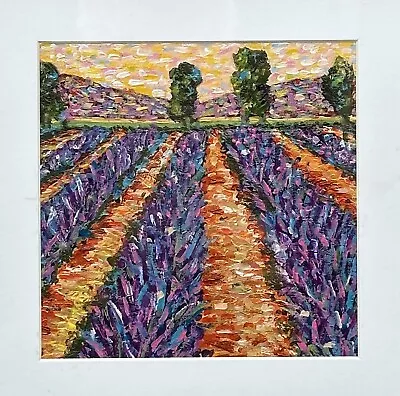 ST IVES SCHOOL 20TH Century - “Lavender Fields” - Acrylic On Board Signed Verso • £49