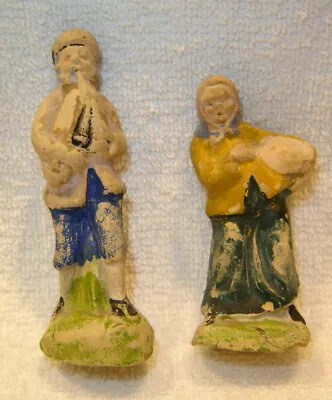 Vintage Italy Terra Cotta Clay Figurines Man And Woman Pottery • $9.95