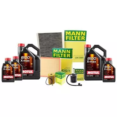 13L Motul 8100 X-MAX 0W40 Mann Oil Filter Service Kit For W906 Sprinter 2500 3.0 • $239.95