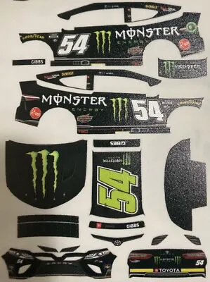 Custom 2023 Ty Gibbs #54 Monster Energy 1/64 Scale NASCAR Peel & Stick Decals • $9.99