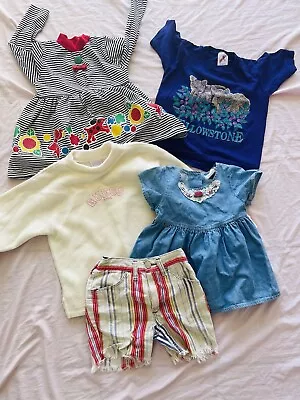 Vtg Lot 1980s GUESS Yellowstone Kid Tee Toddler Baby Clothing Bundle Surf Retro • $29.99