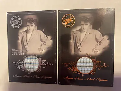 2-Card Lot -2008 Elvis By The Numbers Plaid Pajama Relic Bronze & Silver #25/299 • $59