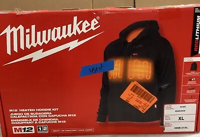 Milwaukee M12 US Size L Men's Heated Hoodie Kit - Black (306B-21L) • $93.98