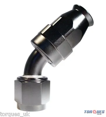 AN -6 (AN6) 45 Degree Teflon Stealth Black Hose Fitting • £12.49