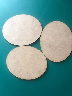 2mm Laser Cut MDF  105mm X 70mm Ovel 3 Bases • £1