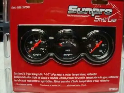 Mini Triple Gauge Kit Black /Black Beze Sunpro 1 1/2  L New CP8094 Warranty • $43.99