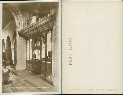 Ashford St Mary's Church Memorial Screen RP Real Photo  • £6.35